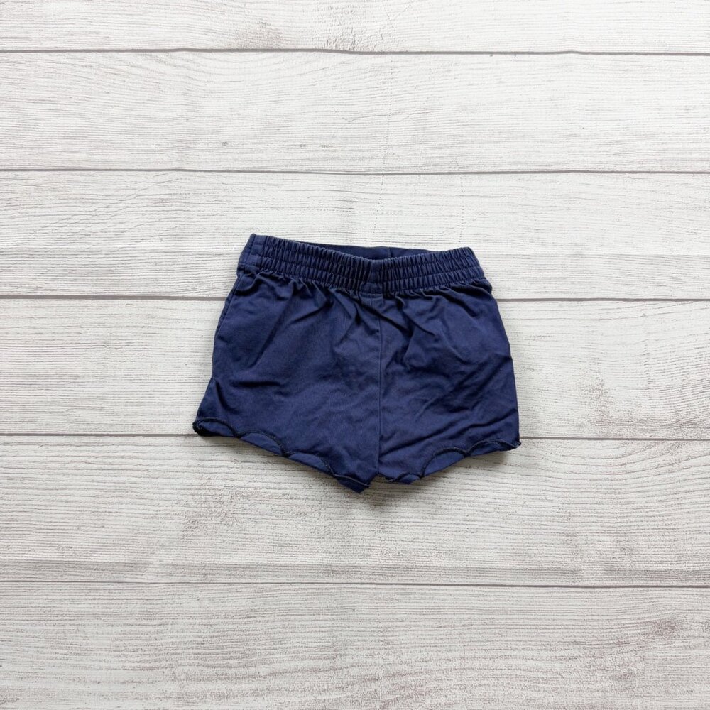 Janie and Jack Baby Navy Blue Cotton Shorts 6-12M Elastic Waist - Picture 4 of 4